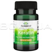 Swanson, Keratin 50 mg, 60 Capsules