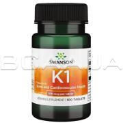 Swanson, Vitamin K1 100 mcg, 100 Tablets