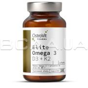 Ostrovit, Elite Omega 3 D3 + K2, 30 Capsules