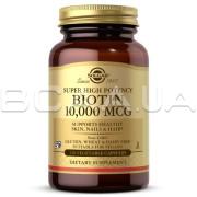Solgar, Biotin 10000 mcg (Биотин), 120 Vegetable Capsules