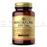 Solgar, Resveratrol 250 mg with Red Wine Extract, 30 Softgels