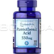 Puritans Pride, Pantothenic Acid 550 mg, 100 Rapid Release Capsules