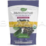 Natures Way, Sambucus Organic Zinc Lozenges, 24 Lozenges