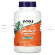 Now Foods, Potassium Gluconate 99 mg, 250 Tablets