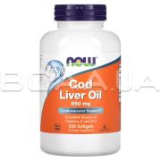 Now Foods, Cod Liver Oil 650 mg, 250 Softgels
