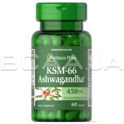Puritans Pride, Ashwagandha KSM-66® 450 mg, 60 Capsules