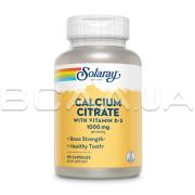Solaray, Calcium Citrate with Vitamin D-3 1000 mg, 90 Capsules