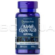 Puritans Pride, Alpha Lipoic Acid 600 mg (Альфа-Липоевая Кислота), 30 Rapid Release Capsules
