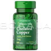 Puritans Pride, Copper Chelate 2 mg, 100 Tablets