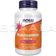 Now Foods, Niacinamide 500 mg, 100 Veg Capsules