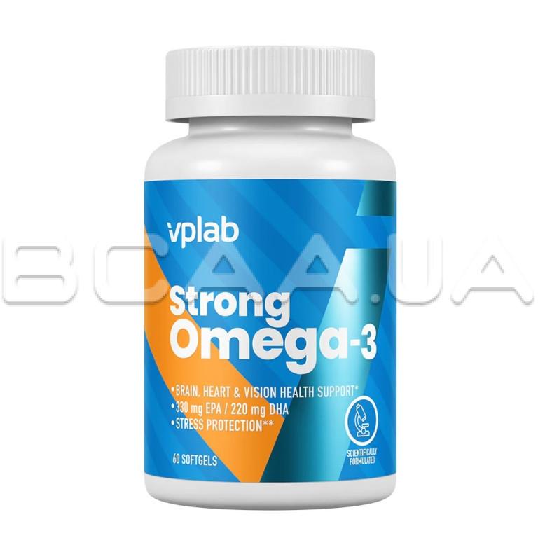 VP Lab Nutrition VPLab, Strong Omega-3, 60 Softgels Купить омега 3 рыбий жир в Киеве и Украине, отзывы, цена, описание, состав – интернет-магазин BCAA.UA