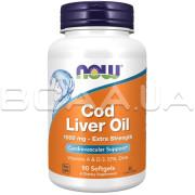 Now Foods, Cod Liver Oil 1000 mg, Extra Strength, 90 Softgels