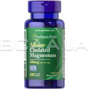 Puritans Pride, Albion Chelated Magnesium 400 mg, 100 Coated Caplets