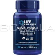 Life Extension, Super Omega-3, EPA/DHA Fish Oil, Sesame Lignans & Olive Extract, 60 Softgels