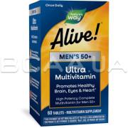 Natures Way, Alive! Mens 50+ Ultra Multivitamin, 60 Tablets