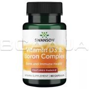 Swanson, Vitamin D & Boron Complex, 60 Capsules