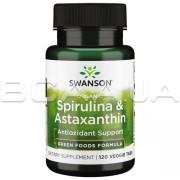Swanson, Organic Spirulina & Astaxanthin, 120 Veggie Tabs
