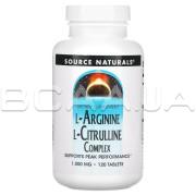 Source Naturals, L-Arginine L-Citrulline Complex, 120 Tablets