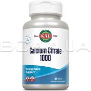 KAL, Calcium Citrate 1000, 90 Tablets