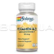 Solaray, Vitamin K-2 Menaquinone-7 50 mcg, 30 VegCaps