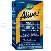 Natures Way, Alive! Mens Ultra Multivitamin, 60 Tablets
