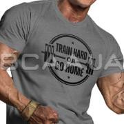 Футболка Nutrend T-Shirt Grey, Train hard or go home