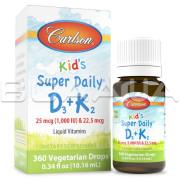 Carlson, Kids Super Daily D3 + K2, 10.16 ml