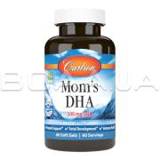 Carlson, Moms DHA 500 mg, 60 Soft Gels
