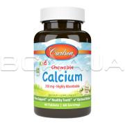 Carlson, Kids, Chewable Calcium 250 mg, 60 Tablets