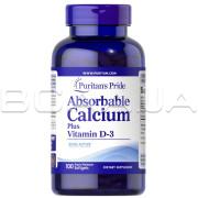 Puritans Pride, Absorbable Calcium Plus Vitamin D-3, 100 Rapid Release Softgels