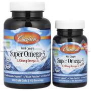 Carlson, Wild Caught, Super Omega-3 Gems®, 1200 mg, 100 + 30 Soft Gels