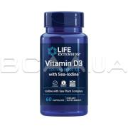 Life Extension, Vitamin D3 with Sea-Iodine 125 mcg (5,000 IU), 60 Capsules