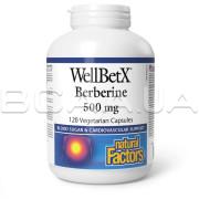 Natural Factors, WellBetX Berberine 500 mg, 120 Vegetarian Capsules