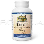 Natural Factors, Lutein 20 mg, 60 Softgels