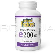 Natural Factors, Mixed Vitamin E 200 IU, 90 Softgels