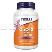 Now Foods, CoQ10 60 mg + Fish Oil, 120 Softgels
