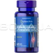 Puritans Pride, Boswellia 300 mg & Turmeric 300 mg, 60 Coated Caplets