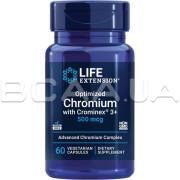 Life Extension, Optimized Chromium with Crominex 3+ 500 mcg, 60 Vegetarian Capsules