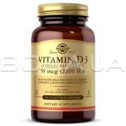 Solgar, Vitamin D3 (Cholecalciferol) 55 mcg (2200 IU), 100 Vegetable Capsules