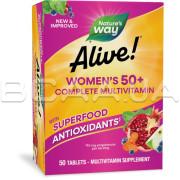 Natures Way, Alive! Womens 50+ Complete Multivitamin, 50 Tablets