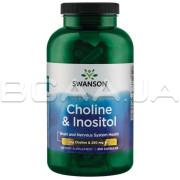 Swanson, Choline & Inositol, 250 Capsules