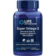 Life Extension, Super Omega-3, EPA/DHA Fish Oil, Sesame Lignans & Olive Extract, 120 Enteric Coated Softgels