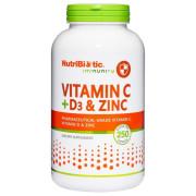 NutriBiotic, Immunity, Vitamin C + D3 & Zinc, 250 Capsules