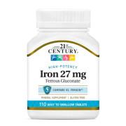 21st Century, High-Potency Iron 27 mg, 110 Easy to Swallow Tablets