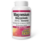 Natural Factors, Magnesium Bisglycinate 200 mg, 250 Vegetarian Capsules