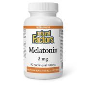 Natural Factors, Melatonin 3 mg, 90 Sublingual Tablets