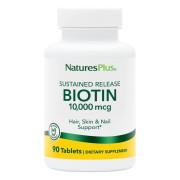 Natures Plus, Sustained Release Biotin 10000 mcg, 90 Tablets