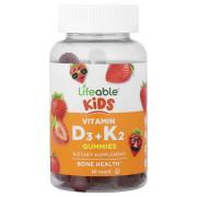 Lifeable, Kids, Vitamin D3 + K2 Gummies, 60 Count