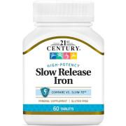 21st Century, Slow Release Iron, High Potency, 60 Tablets