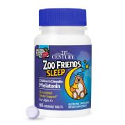 21st Century, Zoo Friends Sleep, Childrens Chewable Melatonin, Ages 4+, 60 Chewable Tablets